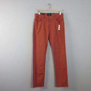 7 For All Mankind Luxe Performance Slimmy Jeans Men 33 Red Cotton Preppy 598